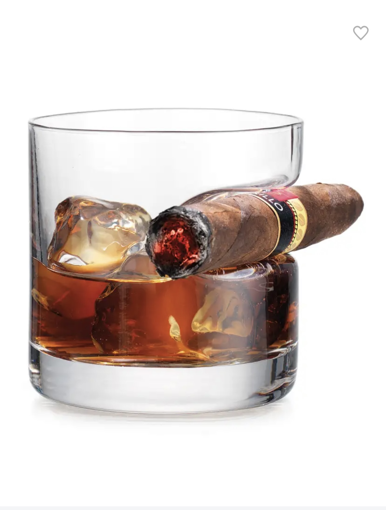 cigar and whiskey drinking glass